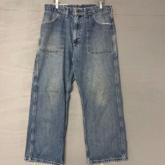 Polo Jeans Co Ralph Lauren Mens Carpenter Jeans Blue Medium Wash 32x30 Distr - Picture 3 of 7